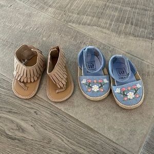 Set of 2 Baby Girl Summer Sandals 0-3M